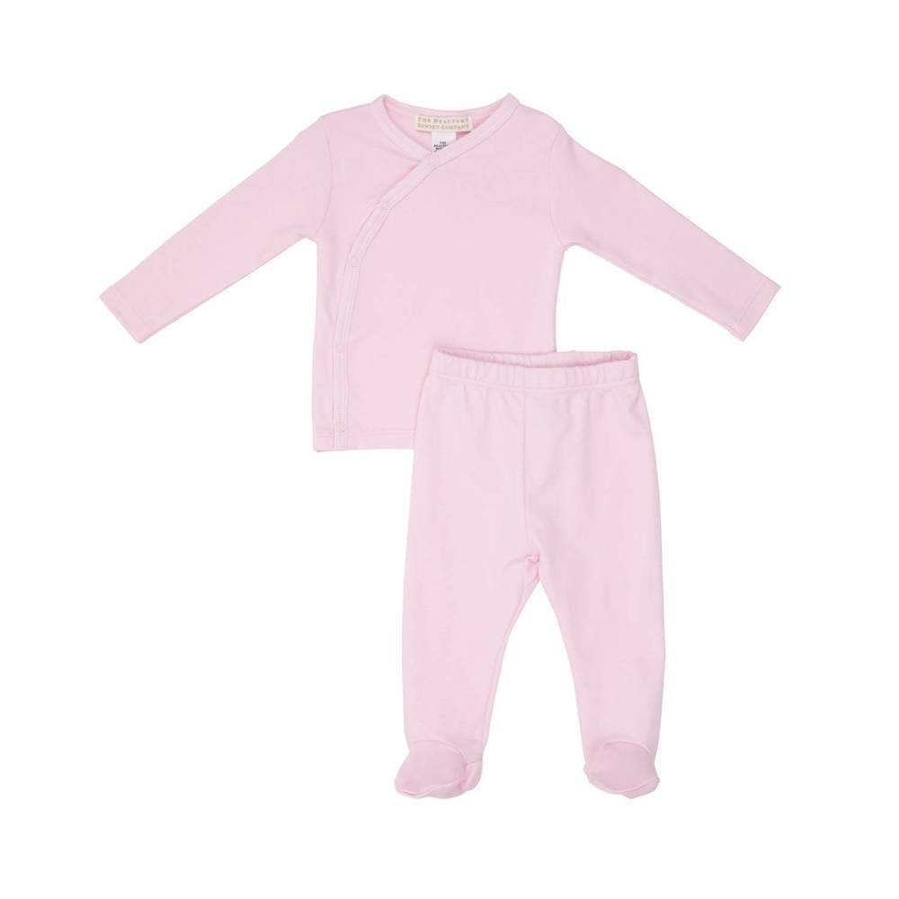 NEW BEAUFORT BONNET girls cameron cross-front set in palm beach pink